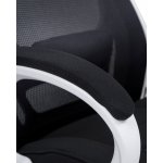 Офисное кресло для руководителей DOBRIN STEVEN WHITE (белый пластик, чёрная ткань)