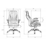 Офисное кресло для руководителей DOBRIN WARREN (чёрный)