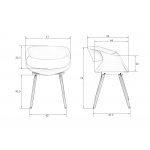 Стул обеденный DOBRIN ALIEN (ножки светлый бук, цвет белый (W-02))