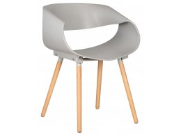Стул обеденный DOBRIN ALIEN (ножки светлый бук, цвет светло-серый (GR-01))