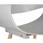 Стул обеденный DOBRIN ALIEN (ножки светлый бук, цвет светло-серый (GR-01))