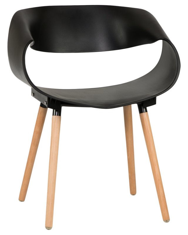 Стул обеденный DOBRIN ALIEN (ножки светлый бук, цвет чёрный (B-03))