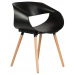 Стул обеденный DOBRIN ALIEN (ножки светлый бук, цвет чёрный (B-03))