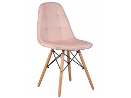 Стул обеденный DOBRIN BENNET (ножки светлый бук, пудрово-розовый велюр (HLR-39))