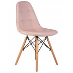 Стул обеденный DOBRIN BENNET (ножки светлый бук, пудрово-розовый велюр (HLR-39))