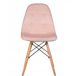 Стул обеденный DOBRIN BENNET (ножки светлый бук, пудрово-розовый велюр (HLR-39))