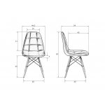 Стул обеденный DOBRIN BENNET (ножки светлый бук, пудрово-розовый велюр (HLR-39))