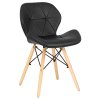 Стул обеденный DOBRIN BUTTERFLY (ножки светлый бук, цвет сиденья чёрный)