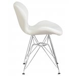 Стул обеденный DOBRIN BUTTERFLY CHROME (ножки хром, цвет белый)