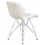 Стул обеденный DOBRIN BUTTERFLY CHROME (ножки хром, цвет белый)
