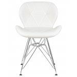 Стул обеденный DOBRIN BUTTERFLY CHROME (ножки хром, цвет белый)