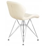 Стул обеденный DOBRIN BUTTERFLY CHROME (ножки хром, цвет кремовый)