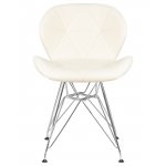 Стул обеденный DOBRIN BUTTERFLY CHROME (ножки хром, цвет кремовый)