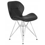 Стул обеденный DOBRIN BUTTERFLY CHROME (ножки хром, цвет чёрный)