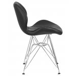 Стул обеденный DOBRIN BUTTERFLY CHROME (ножки хром, цвет чёрный)