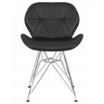 Стул обеденный DOBRIN BUTTERFLY CHROME (ножки хром, цвет чёрный)