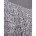 Стул обеденный DOBRIN DAW MONICA (ножки светлый бук, сиденье 009 коричневая клетка, бежевая ткань)