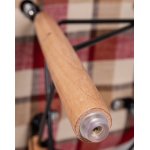 Стул обеденный DOBRIN DAW THOMAS (ножки светлый бук, сиденье 010 яркая клетка, серая ткань)