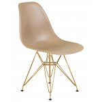Стул обеденный DOBRIN DSR (ножки золотые, цвет бежевый (GR-03))