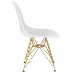 Стул обеденный DOBRIN DSR (ножки золотые, цвет белый (W-02))