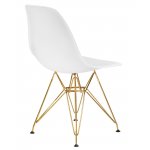 Стул обеденный DOBRIN DSR (ножки золотые, цвет белый (W-02))