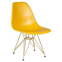 Стул обеденный DOBRIN DSR (ножки золотые, цвет горчичный (Y-03))
