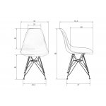 Стул обеденный DOBRIN DSR (ножки золотые, цвет горчичный (Y-03))