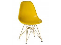 Стул обеденный DOBRIN DSR (ножки золотые, цвет жёлтый (Y-01))