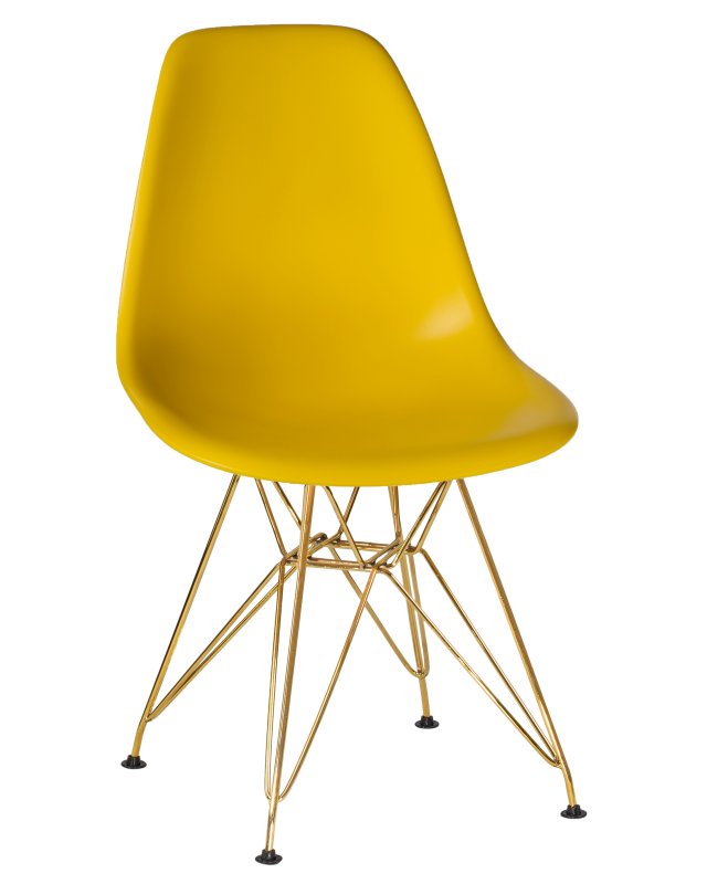 Стул обеденный DOBRIN DSR (ножки золотые, цвет жёлтый (Y-01))