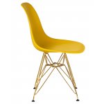 Стул обеденный DOBRIN DSR (ножки золотые, цвет жёлтый (Y-01))