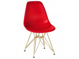 Стул обеденный DOBRIN DSR (ножки золотые, цвет красный (R-02))
