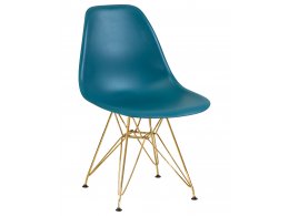 Стул обеденный DOBRIN DSR (ножки золотые, цвет морской волны (G-05))