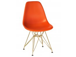 Стул обеденный DOBRIN DSR (ножки золотые, цвет оранжевый (O-02))