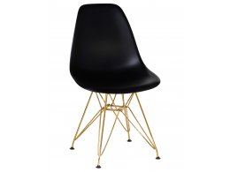 Стул обеденный DOBRIN DSR (ножки золотые, цвет чёрный (B-03))