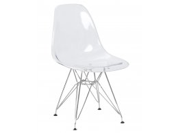 Стул обеденный DOBRIN DSR CASPER (ножки хром, цвет прозрачный)