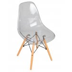 Стул обеденный DOBRIN DSW CASPER (ножки светлый бук, цвет прозрачный)