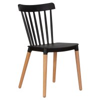 Стул обеденный DOBRIN THEO (ножки светлый бук, цвет черный (B-03))