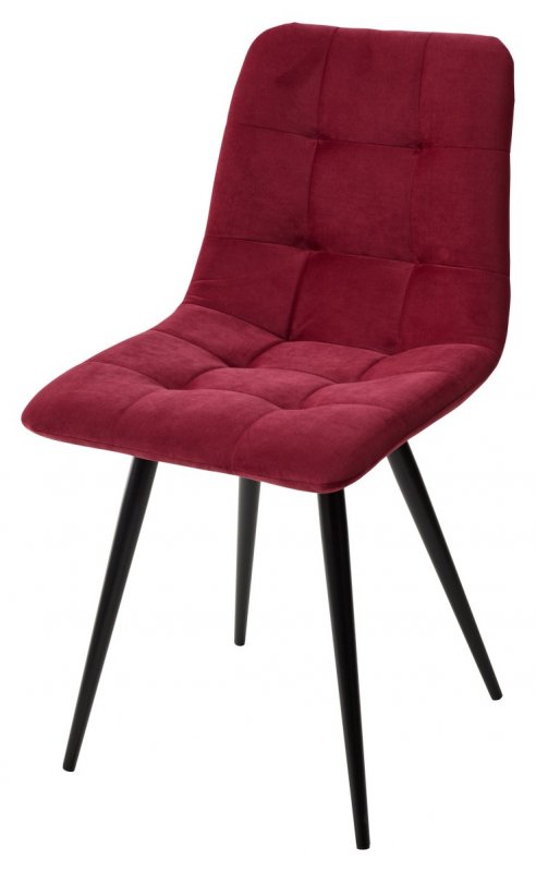 Стул UNO 25 ВИННЫЙ #16, велюр / ЧЕРНЫЙ, М-City