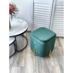 Пуф для гостиной ARES BLUVEL-78 GREEN / GOLD М-City