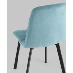 Стул Oliver Square велюр пыльно-голубой