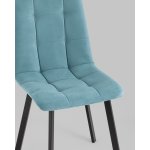 Стул Oliver Square велюр пыльно-голубой