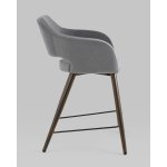 Стул полубарный Саймон велюр тёмно-серый