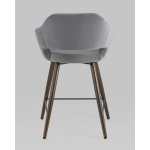 Стул полубарный Саймон велюр тёмно-серый