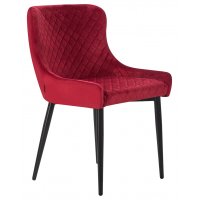 Стул обеденный DOBRIN RICHARD (черные матовые ножки, бордовый велюр (V108-85))