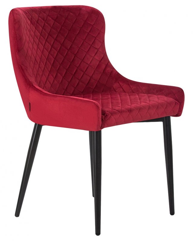 Стул обеденный DOBRIN RICHARD (черные матовые ножки, бордовый велюр (V108-85))