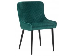 Стул обеденный DOBRIN RICHARD (черные матовые ножки, зелёный велюр (V108-64))