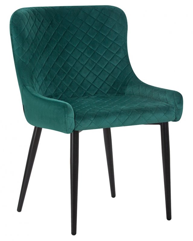 Стул обеденный DOBRIN RICHARD (черные матовые ножки, зелёный велюр (V108-64))