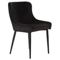 Стул обеденный DOBRIN RICHARD (черные матовые ножки, черный велюр (V108-77))