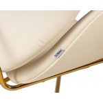 Кресло дизайнерское DOBRIN EMILY (белый винил YP17, золотое основание)