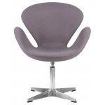 Кресло дизайнерское DOBRIN SWAN (серая ткань IF11)